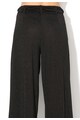 JUST CAVALLI Pantaloni crop negri cu croiala ampla si aspect stralucitor Femei