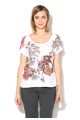 JUST CAVALLI Tricou alb cu imprimeu floral Femei