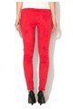 Juicy Couture Pantaloni rosii cu aspect de piele intoarsa Femei