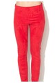 Juicy Couture Pantaloni rosii cu aspect de piele intoarsa Femei