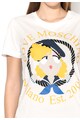 Love Moschino Tricou alb cu imprimeu Femei