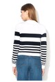 Love Moschino Cardigan alb cu bleumarin inchis tricotat fin Femei