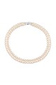 Perles Addict Colier alb din perle cu 2 siraguri Femei
