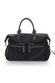 Zee Lane Geanta duffle neagra cu buzunare exterioare cu fermoar Barbati