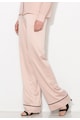 Zee Lane Collection Pantaloni roz prafuit vaporosi cu croiala ampla Femei