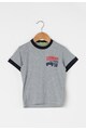 Zee Lane Kids Tricou gri melange si bleumarin inchis cu imprimeu grafic Baieti