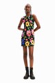 DESIGUAL Rochie mini cu croiala dreapta si imprimeu floral Femei