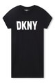 DKNY Logómintás ruha hálós réteggel Lány