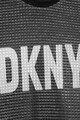DKNY Logómintás ruha hálós réteggel Lány