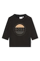 BOSS Kidswear Bluza de bumbac cu logo Baieti