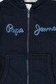 Pepe Jeans London Cipzáros pulóver kapucnival és logóval Fiú