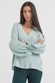 Esprit Bluza cu decolteu in V si model uni Femei