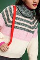 Esprit Garbónyakú csíkos pulóver női