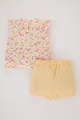 DeFacto Блуза с шарки и къс панталон - 2 части Момичета