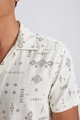 DeFacto Риза с къси ръкави и етно щампа Мъже