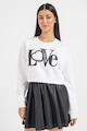 Love Moschino Logómintás crop pulóver női