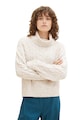 Tom Tailor Пуловер с плетка осморка и поло Жени