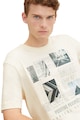 Tom Tailor Тениска с овално деколте и принт Мъже