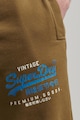 SUPERDRY Pantaloni sport din amestec de bumbac cu imprimeu logo discret Ovin Classic Heritage Barbati