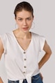 COLIN'S V-nyakú póló csomózott részlettel női