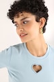 COLIN'S Crop póló kivágott szív alakú részlettel női