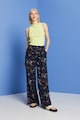 Esprit Панталон с флорална шарка и широк крачол Жени