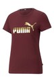 Puma Памучна тениска Essentials+ с контрастно лого Жени