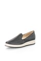 Buffalo Pantofi slip-on negri cu insertii de lurex argintiu Femei