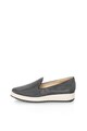 Buffalo Pantofi slip-on negri cu insertii de lurex argintiu Femei