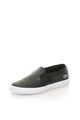 Lacoste Pantofi slip-on negri de piele Gazon Femei