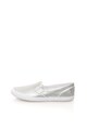 Lacoste Pantofi slip-on argintii de piele Lancelle Femei