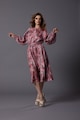 MIAU by Clara Rotescu Ghost selyemtartalmú ruha megkötővel a derékrészen női