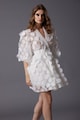 MIAU by Clara Rotescu Разкроена рокля Nigel с апликации и широки ръкави Жени