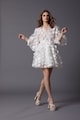 MIAU by Clara Rotescu Разкроена рокля Nigel с апликации и широки ръкави Жени