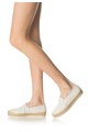 Oakoui Espadrile flatform albe cu broderii Femei