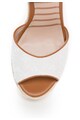 Pepe Jeans London Sandale wedge alb cu maro Walker Femei