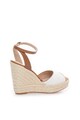 Pepe Jeans London Sandale wedge alb cu maro Walker Femei