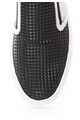 Zee Lane Pantofi slip-on negru cu alb de piele cu segmente texturate Barbati