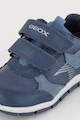 Geox Pantofi sport din piele ecologica si material textil cu velcro Baieti