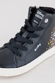 Geox Pantofi sport de piele ecologica cu imprimeu cu pete decorative Fete