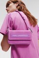 Karl Lagerfeld Icon keresztpántos nyersbőr és bőr táska logórátéttel női
