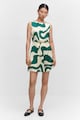 Mango Rosa mintás miniruha pliszírozott részletekkel női