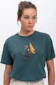 KAFT Uniszex póló mintával a mellrészén férfi