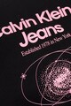 CALVIN KLEIN JEANS Bő fazonú mintás pulóver kapucnival női