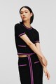 Karl Lagerfeld Rövid ujjú crop pulóver női
