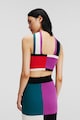 Karl Lagerfeld Colorblock dizájnos kötött crop top női