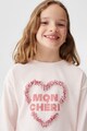 Mango Памучна блуза Cheri с апликации отпред Момичета