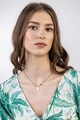 Emily Westwood Колие от неръждаема стомана с висулка с форма на лист Жени