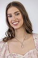 Emily Westwood Rozsdamentes acél nyaklánc gyöngyökkel és rózsakvarc kövekkel női