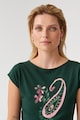Tatuum Памучна тениска с фигурален десен Amanda Жени